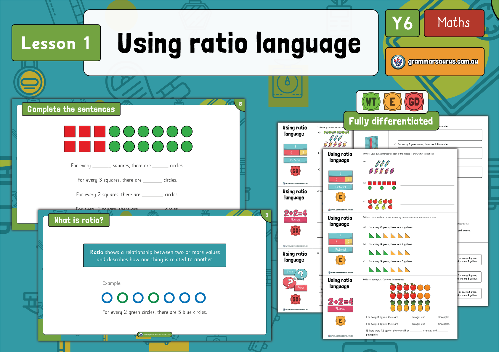 Year Ratio Using Ratio Language Lesson Grammarsaurus Australia