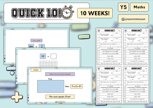 Year 5 Maths – Quick 10 – Term 1