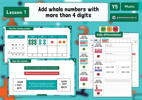 Year 5 Maths – Addition And Subtraction – Add Whole Numbers With More 