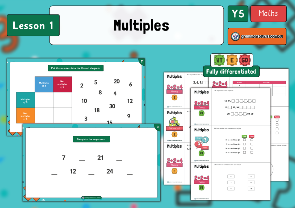Year 5 Maths – Multiplication and Division – Multiples – Lesson 1 ...