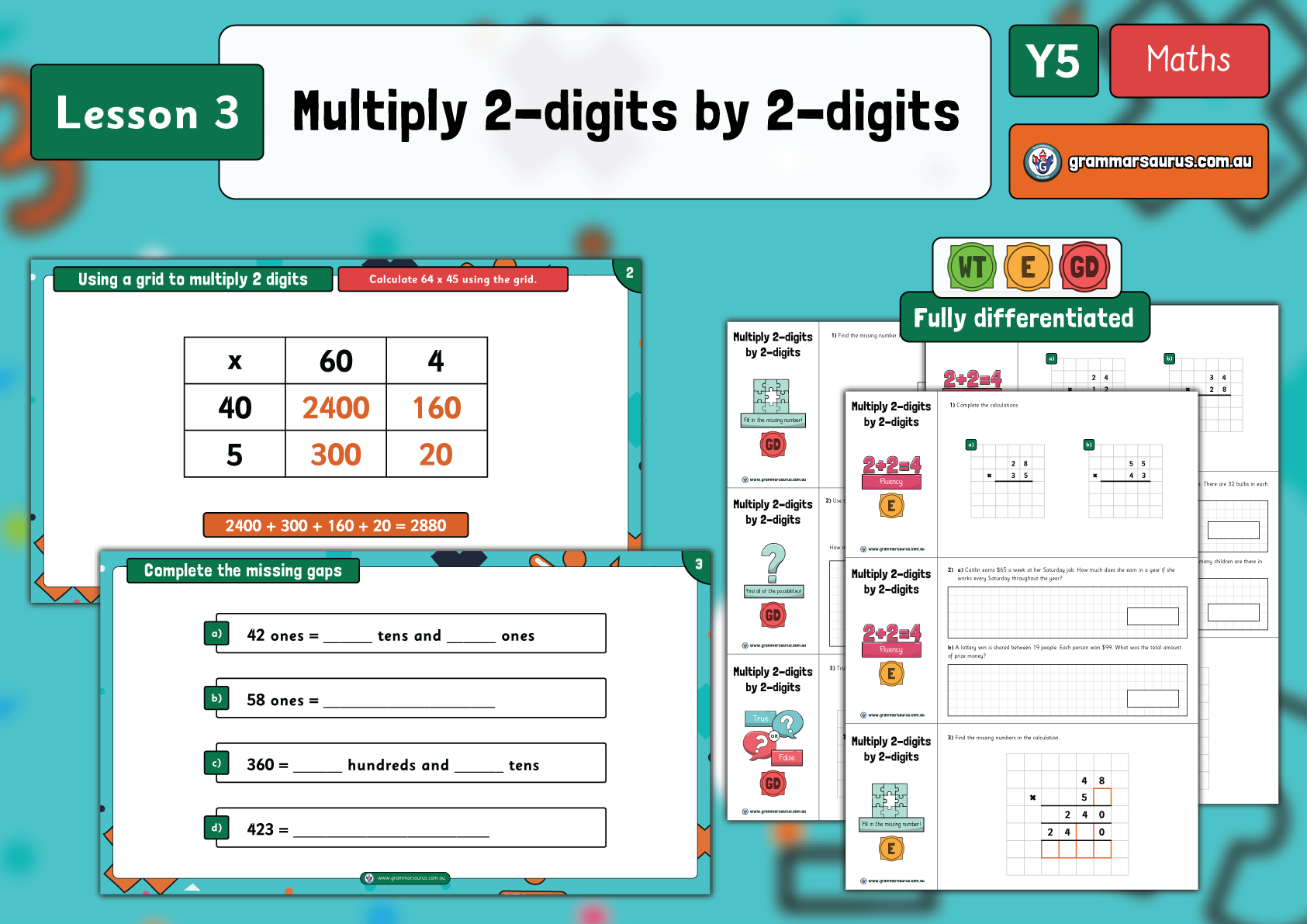 Year 5 Maths – Multiplication and Division – Multiply 2-Digits by 2 ...