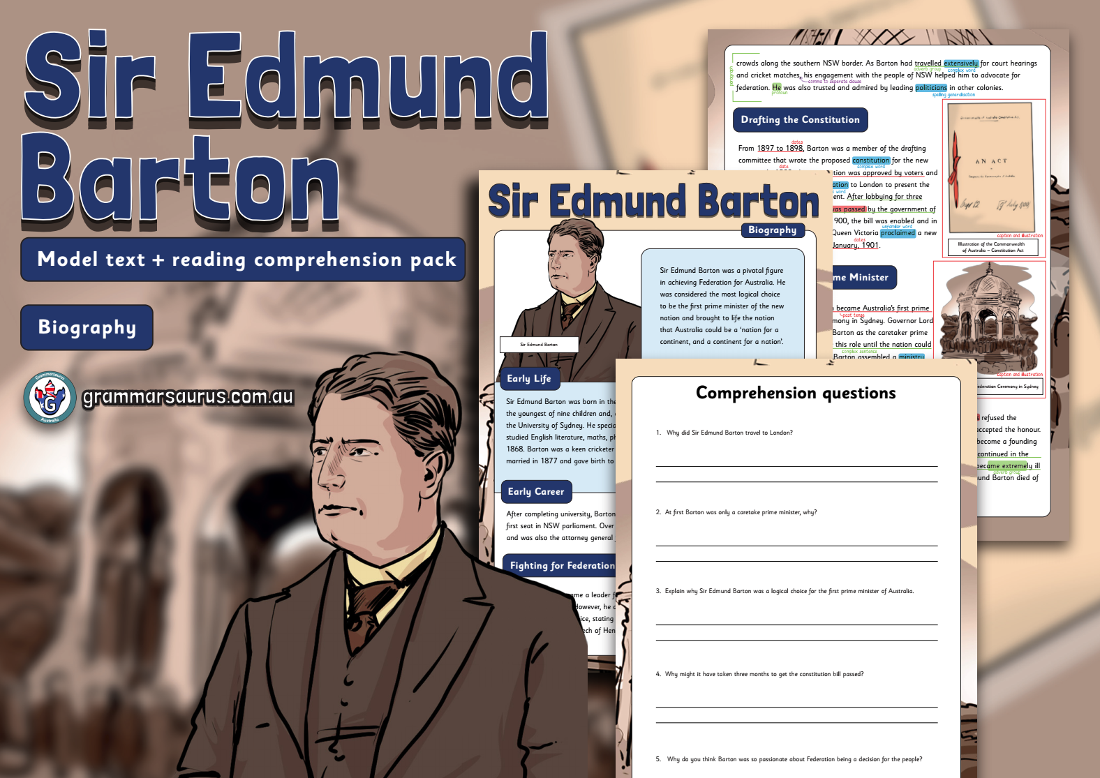 Year 6 Model Text – Recount – Sir Edmund Barton (Biography ...