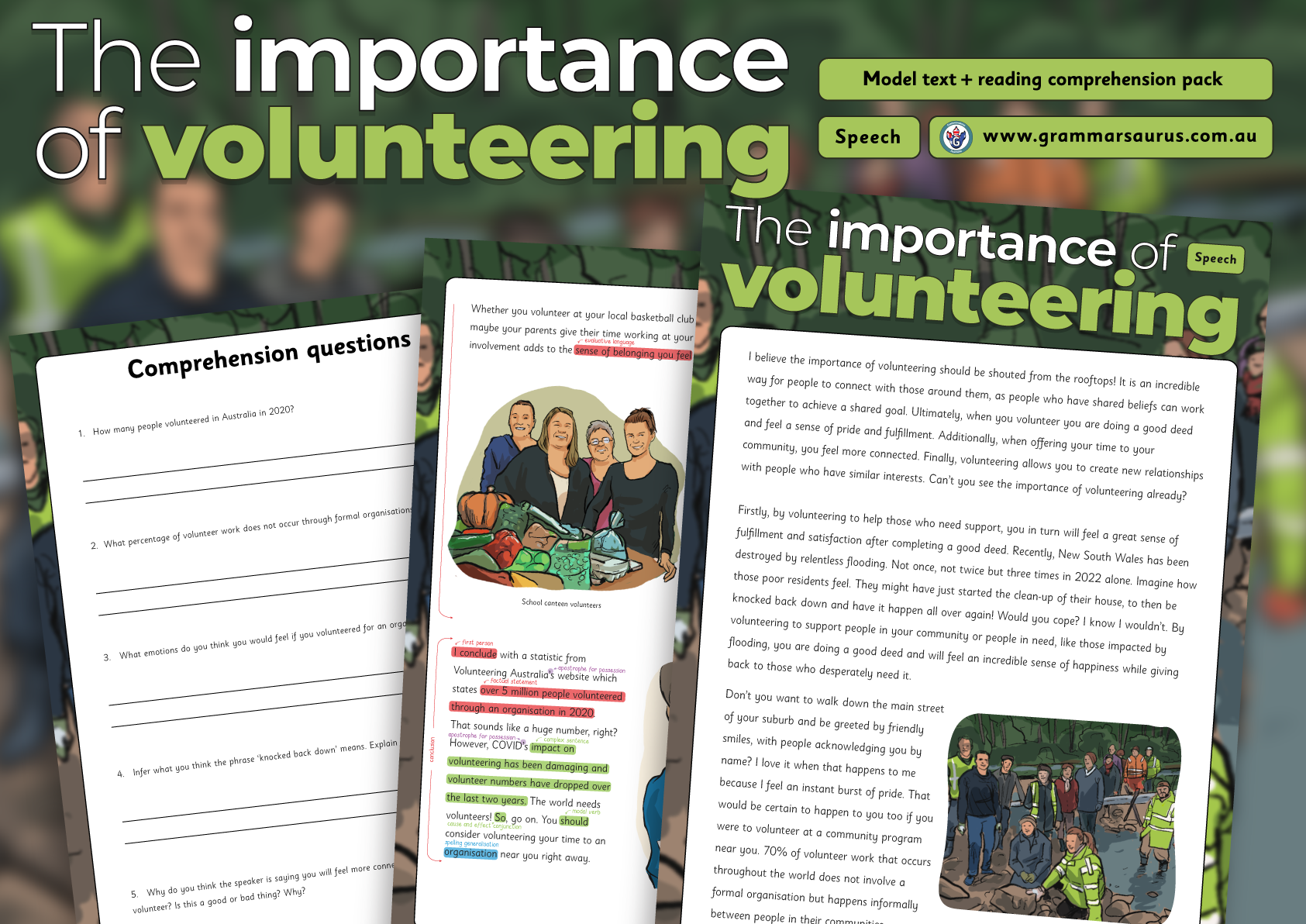 Year 5 Model Text – Persuasive – The importance of volunteering ...