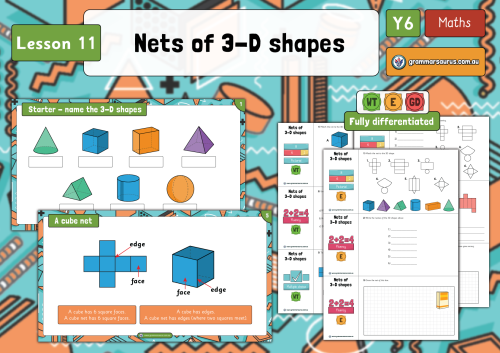 Year 6 Properties of Shape – Nets of 3D shapes – Lesson 11 ...